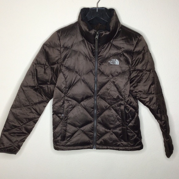 The North Face brown puffer quilted down fill M